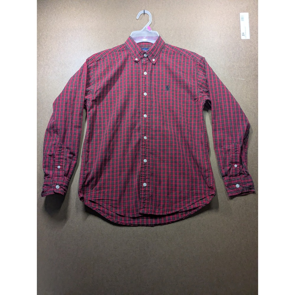 Polo Ralph Lauren Kids Red Plaid Long Sleeve Button Down Shirt Size M